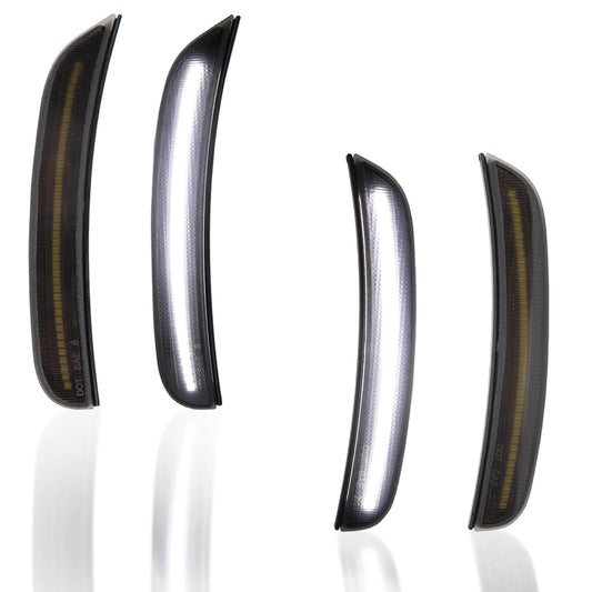 2015–2023 Dodge Charger White LED Side Marker Lights | Smoked Lens OEM Replacement DRL Upgrade ⚪💡