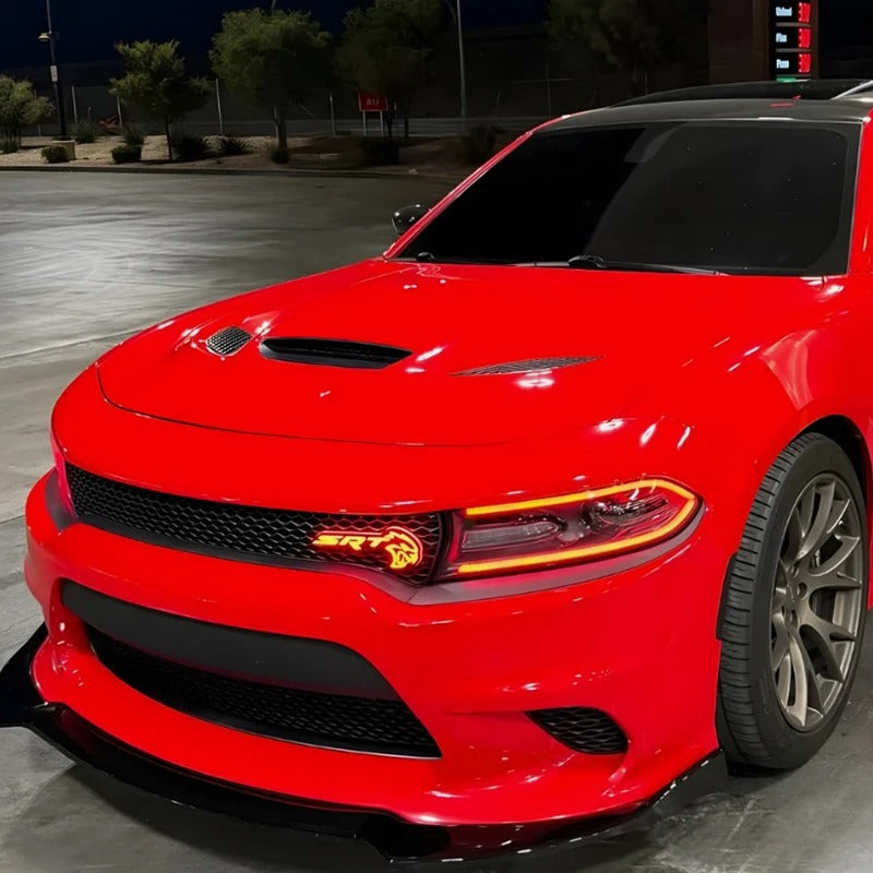 🔥 2015–2023 SRT Hellcat RGBW Flow Series LED Badge Emblem Logo ✨🐱‍👤