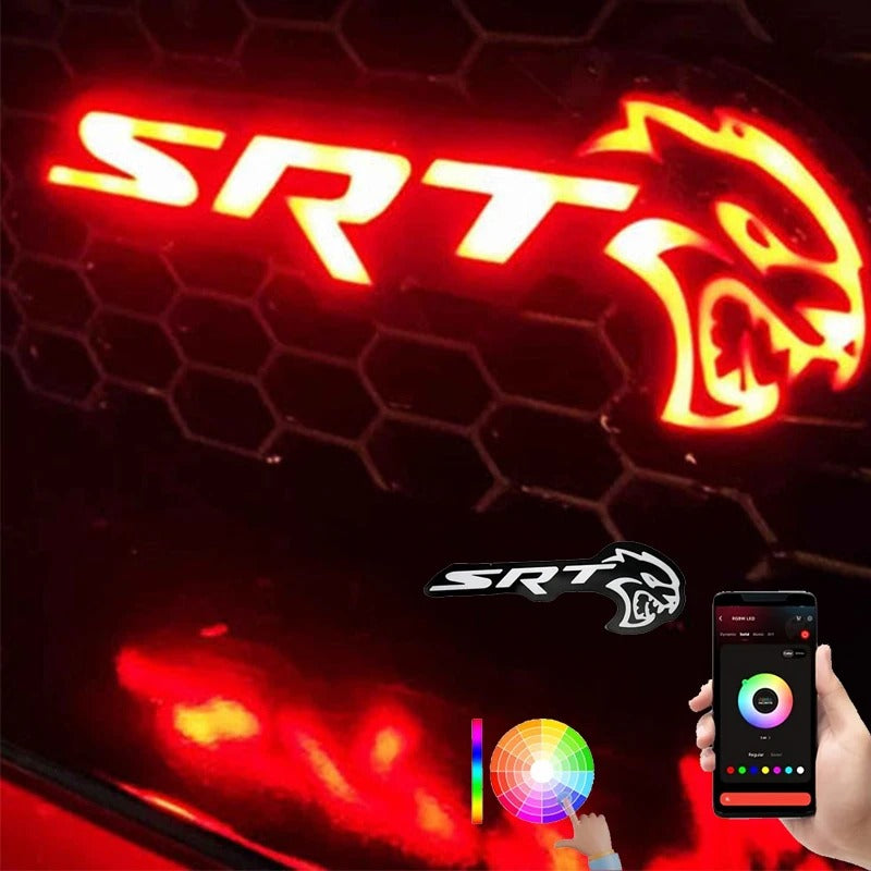 🔥 2015–2023 SRT Hellcat RGBW Flow Series LED Badge Emblem Logo ✨🐱‍👤