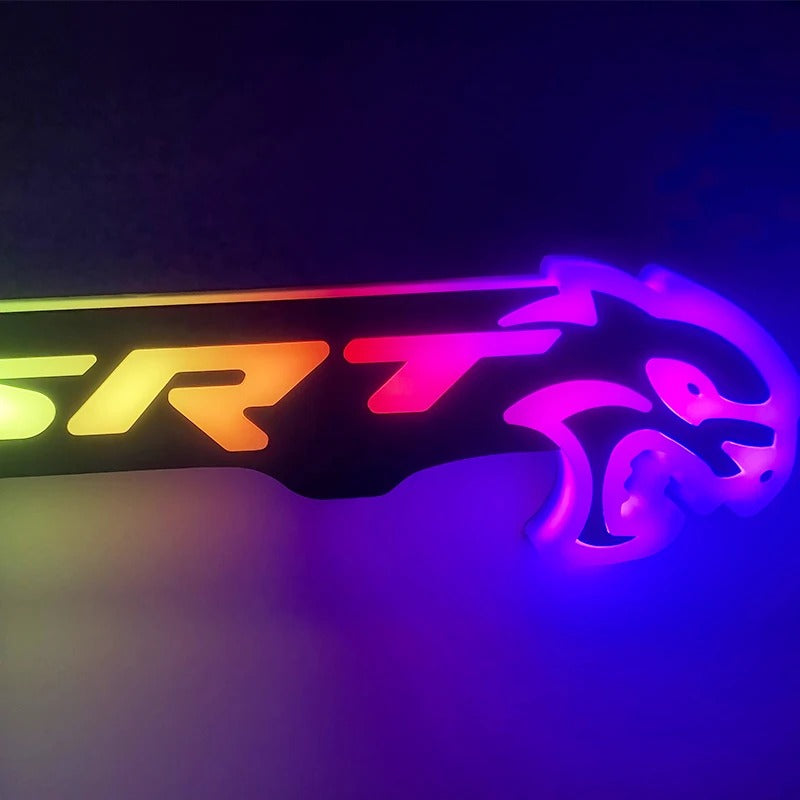 🔥 2015–2023 SRT Hellcat RGBW Flow Series LED Badge Emblem Logo ✨🐱‍👤